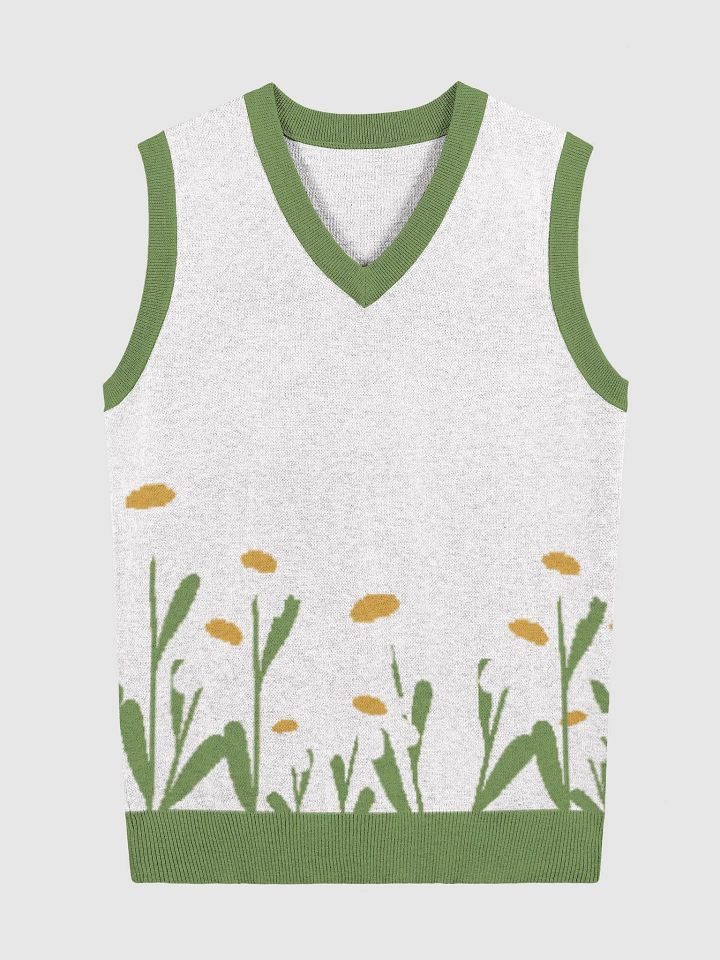 Everything is coming up Daisy's Knitted V-Neck Vest (Exclusive) product image (1)