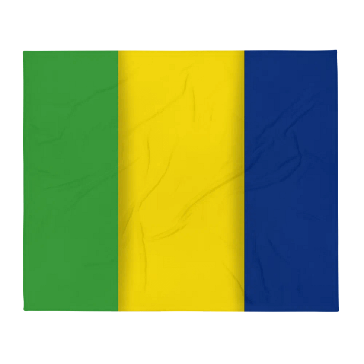 Green Yellow Blue Flag Colored Throw Blanket product image (2)