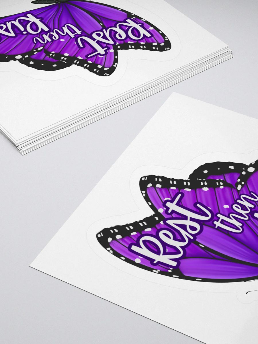 Rest then Rise – Purple Butterfly Inspirational Quote Sticker product image (11)