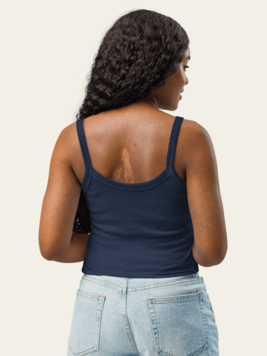 Ribbed Cherry Tank Top - Navy product image (2)