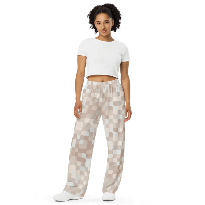 BUIII Pixelated Geometry: Whispering Sands Wide-Leg Pants product image (2)