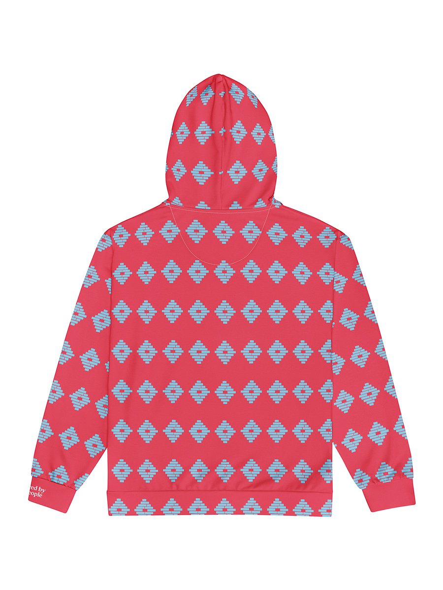 Powered by the People Zip Hoodie (Red/Blue) Image 4