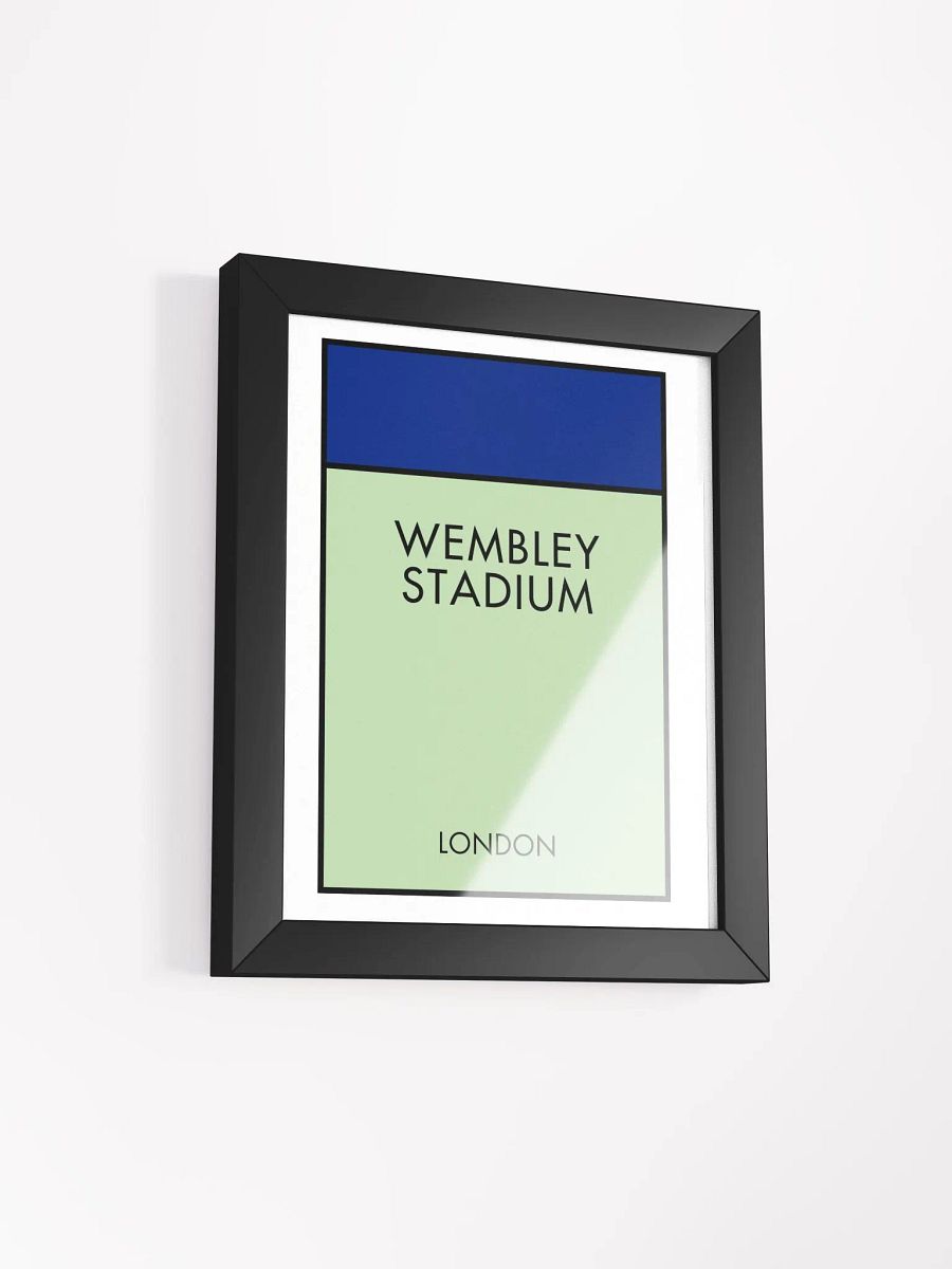 Wembley Stadium London Monopoly Title Art Framed Print product image (2)