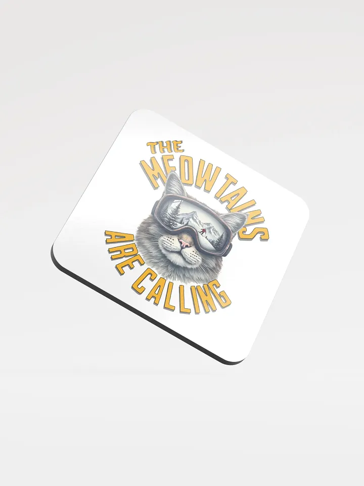 The Meowtain Are Calling Cat Skiing Goggles Coaster Set product image (2)