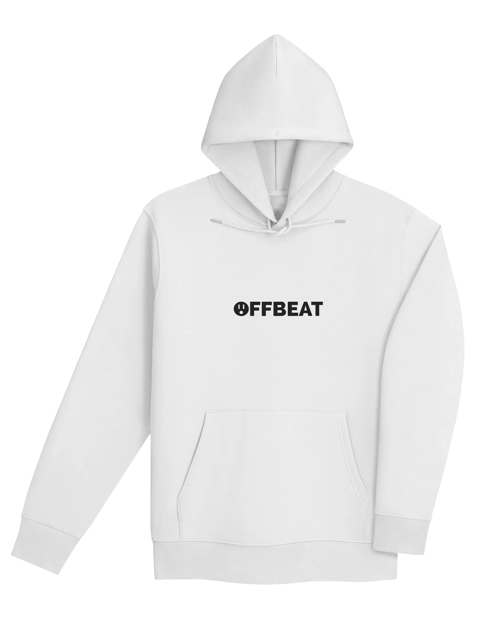 Offbeat Logo White Organic Hoodie product image (4)