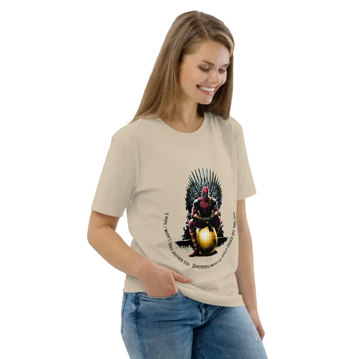 Deadpool and Daenerys Organic Cotton T-Shirt product image (2)