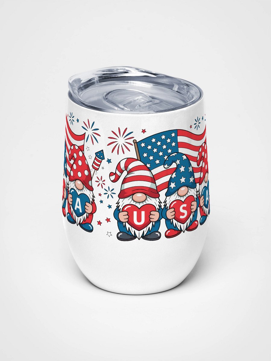 Patriotic Gnome Wine Tumbler product image (5)