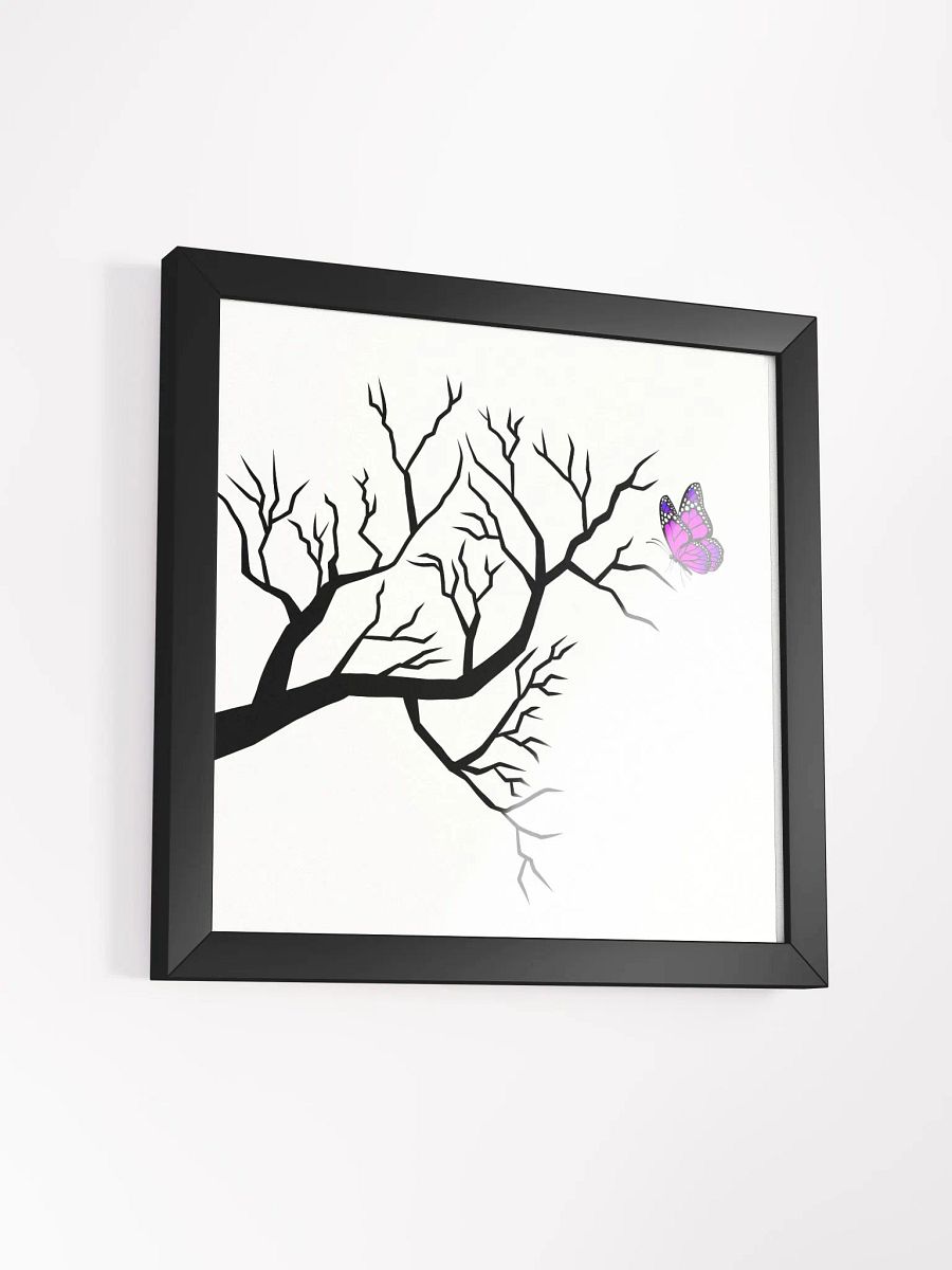 Vibrant Butterfly on Dead Tree Framed Poster product image (4)