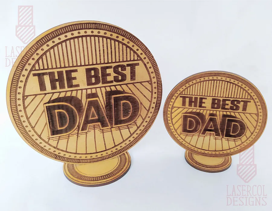 Father's Day Gift Plaque (2 Sizes, 2 Styles) - Laser Cut Files product image (3)