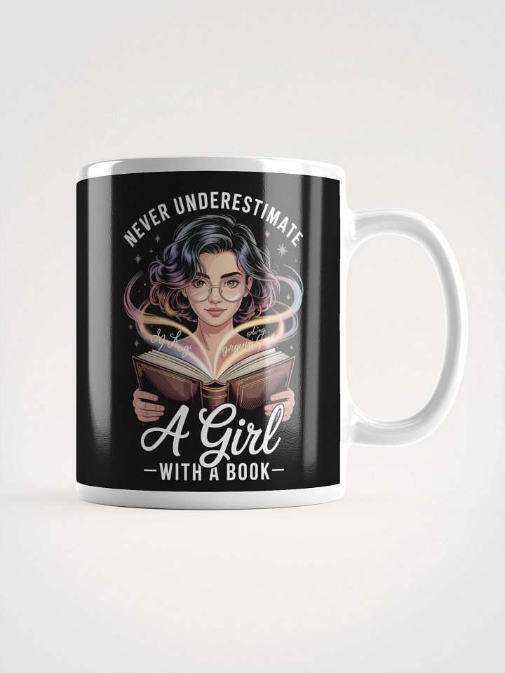 Never Underestimate a Girl with a Book – Empowering Book Lover Mug product image (1)