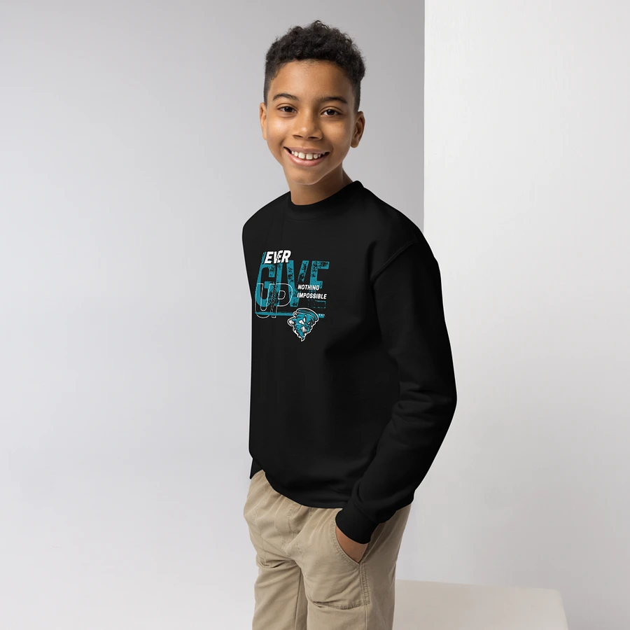 Arkansas Twisters Kids Never Give Up Crew Sweater product image (2)