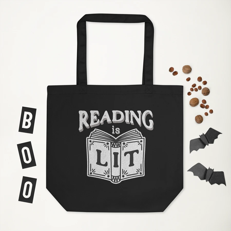 Reading Is Lit Canvas Tote product image (3)