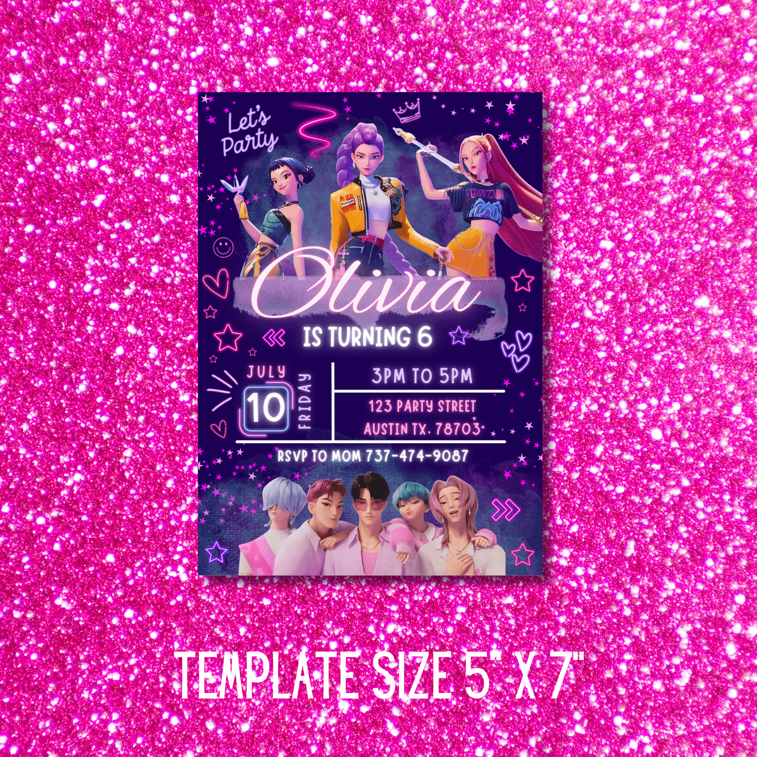 K-Pop Demon Hunters Invitation product image (5)