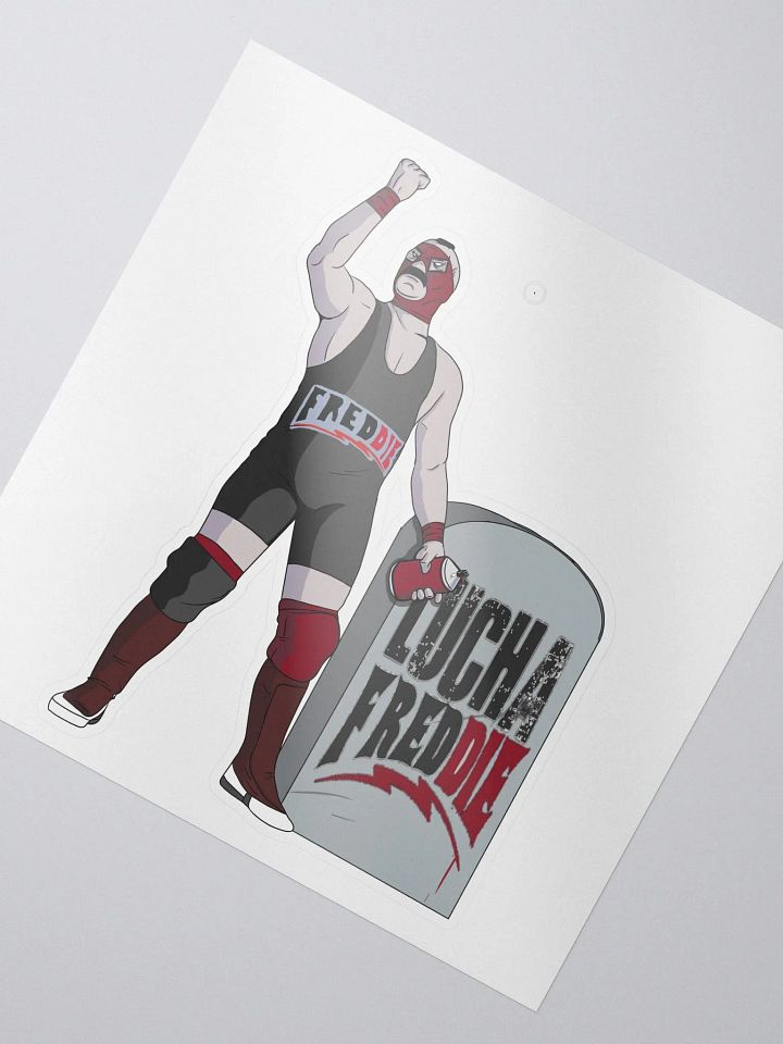 LuchaFredDIE gravestone sticker product image (2)
