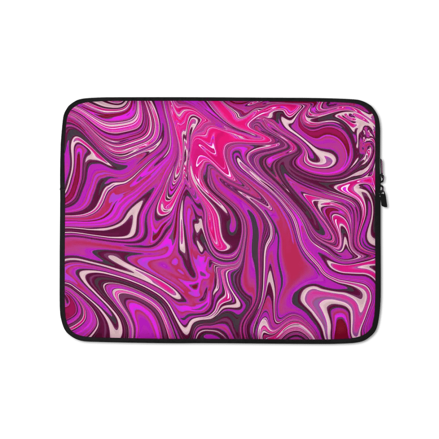Laptop Sleeve - Pink and Purple Digital Fluid Art product image (1)