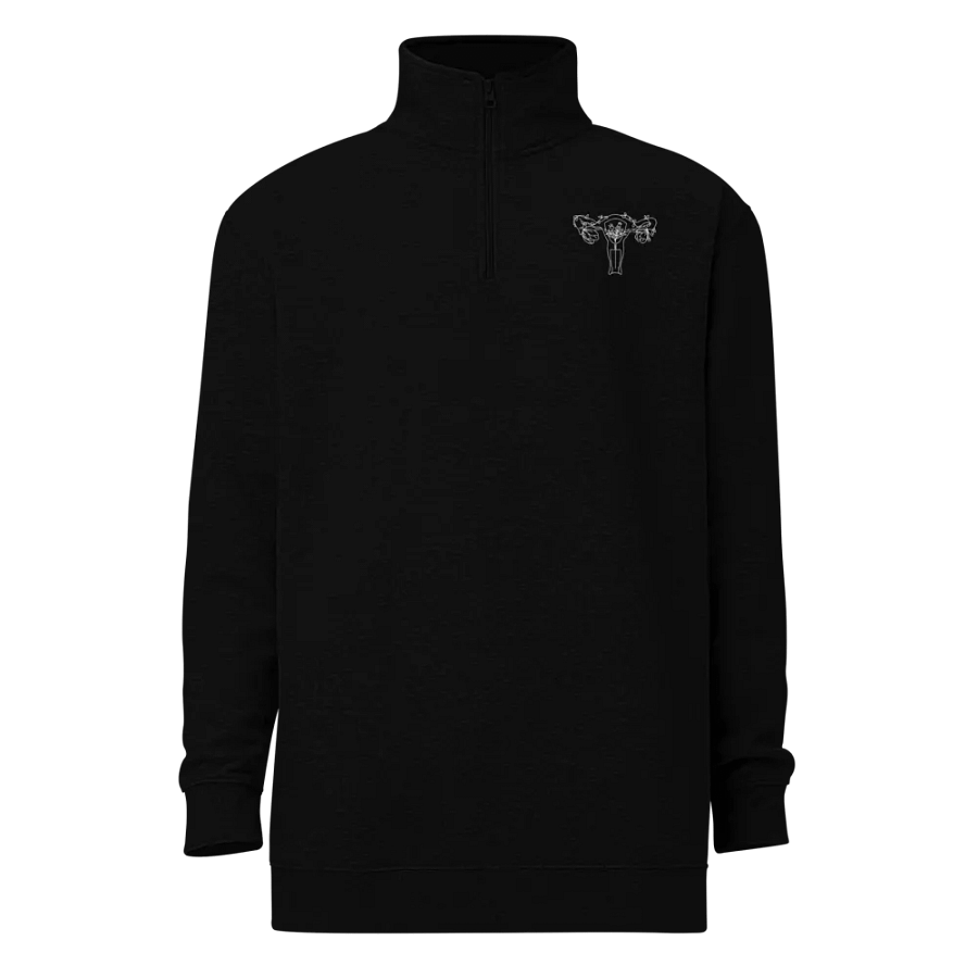 all hail the uterus (zip up, white stitching) product image (1)