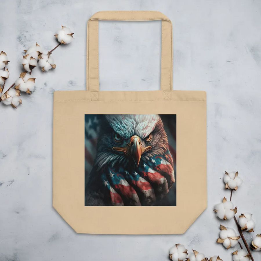 Patriotic Eagle Eco Tote Bag product image (4)