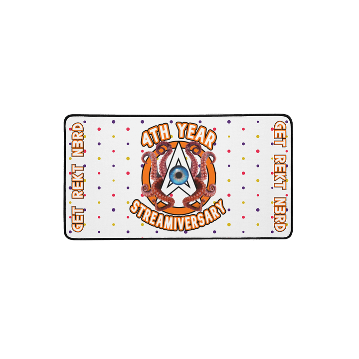 (Limited Edition) 4th Streamiversary 'OA-Cthulhu' Logo Desk Mat - *Polka Dot Theme* product image (2)