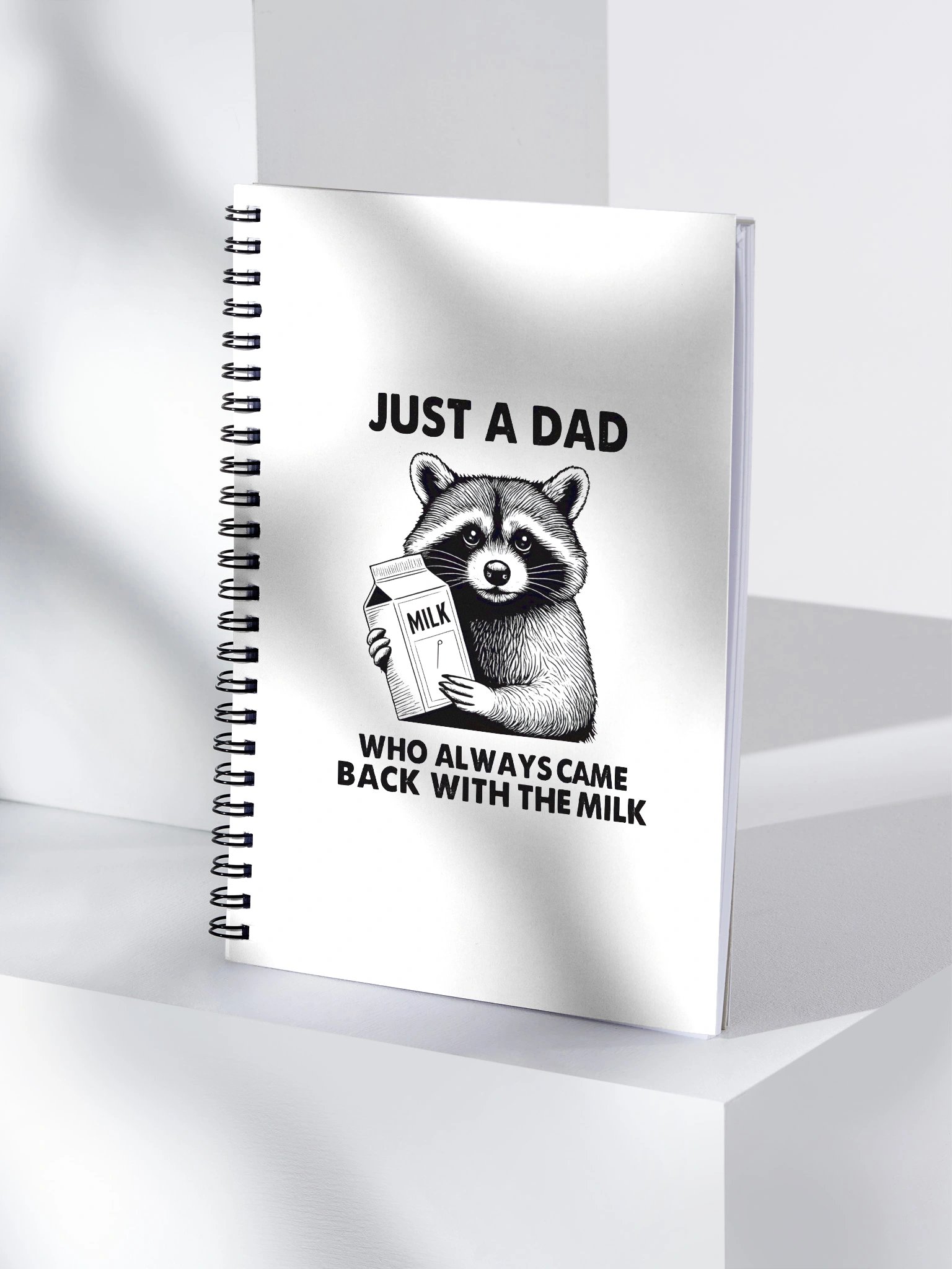 Funny Dad Notebook – Just a Dad Who Came Back With the Milk | Raccoon Cover Gift for Fathers product image (4)