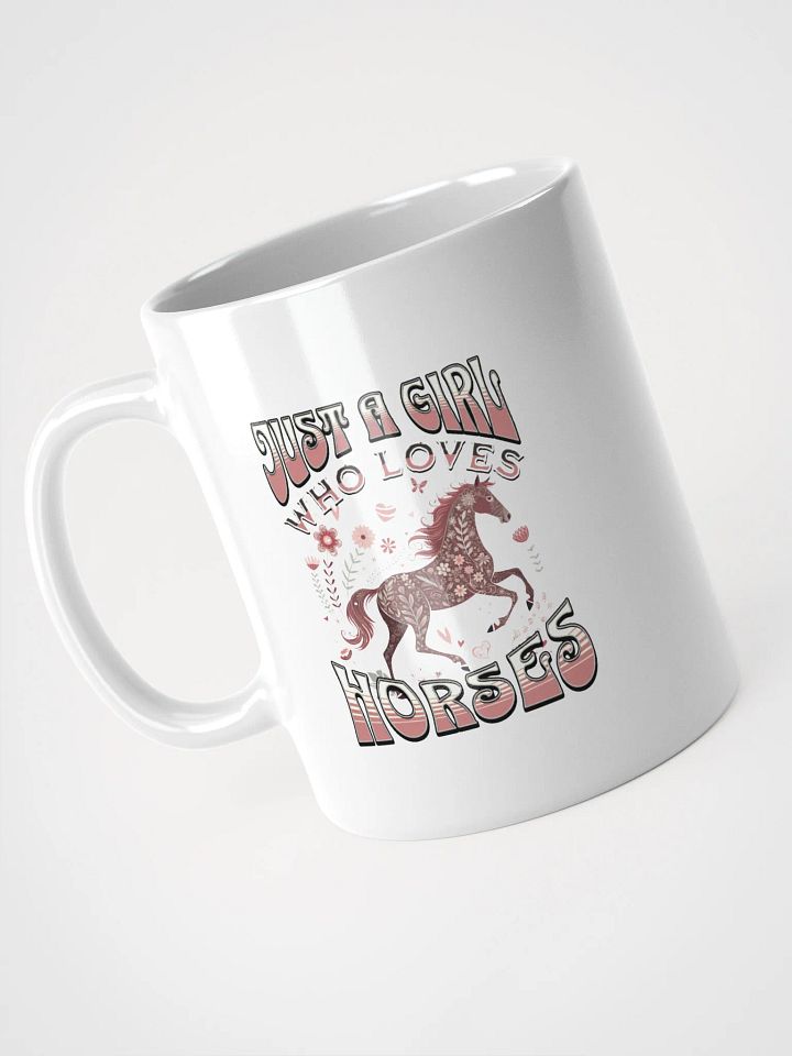 Just A Girl Who Loves Horses Floral Mug product image (2)