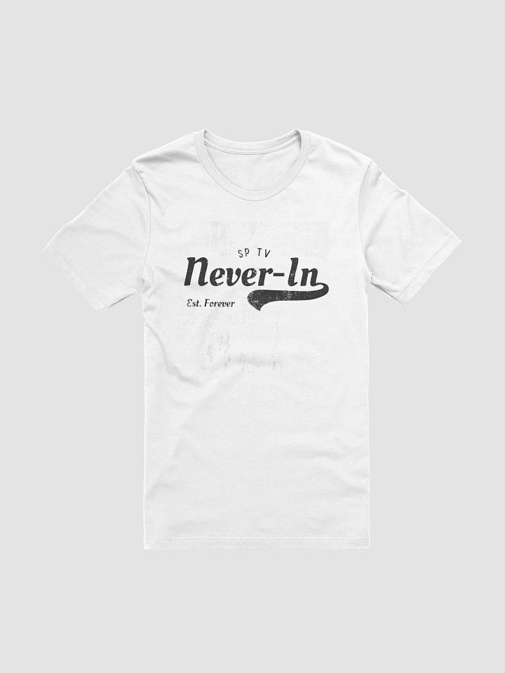 Never In Black writing Weathered - White Shirt product image (1)