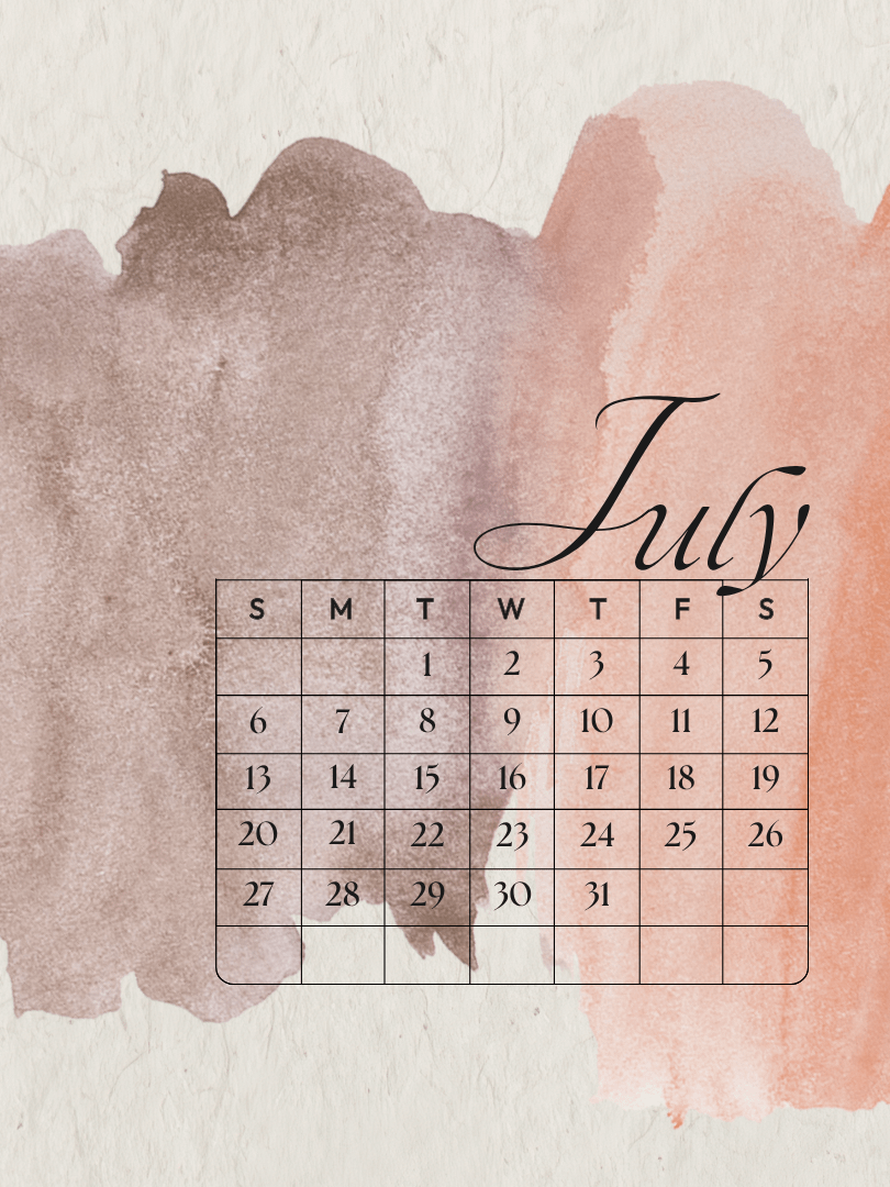 July Calendar Desktop Wallpaper Set product image (2)