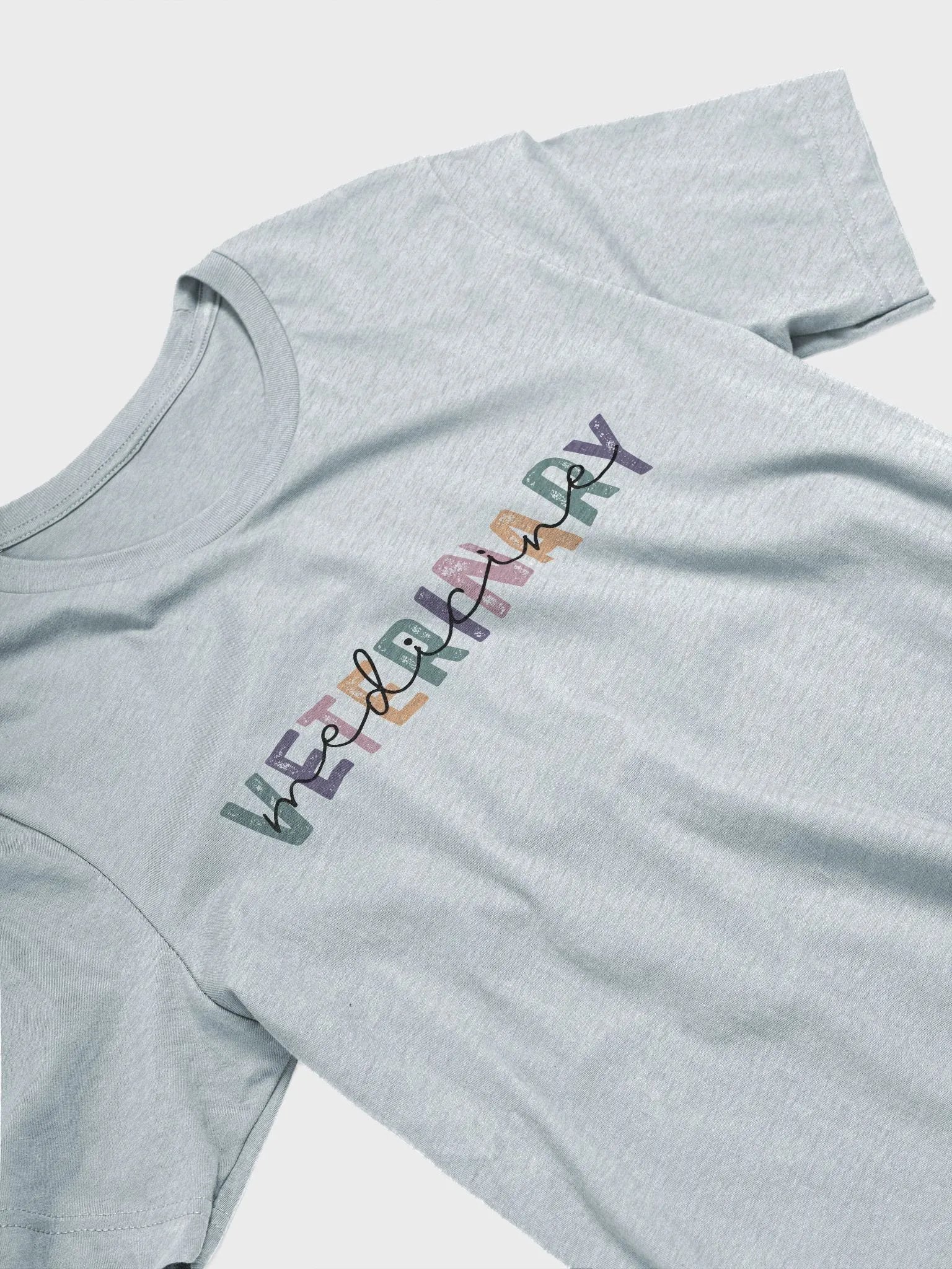 "Veterinary Medicine - Pastel Colors" t-shirt (Light background) product image (6)