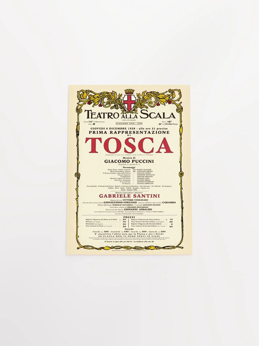 Vintage-Style La Scala Tosca Opera Poster product image (15)