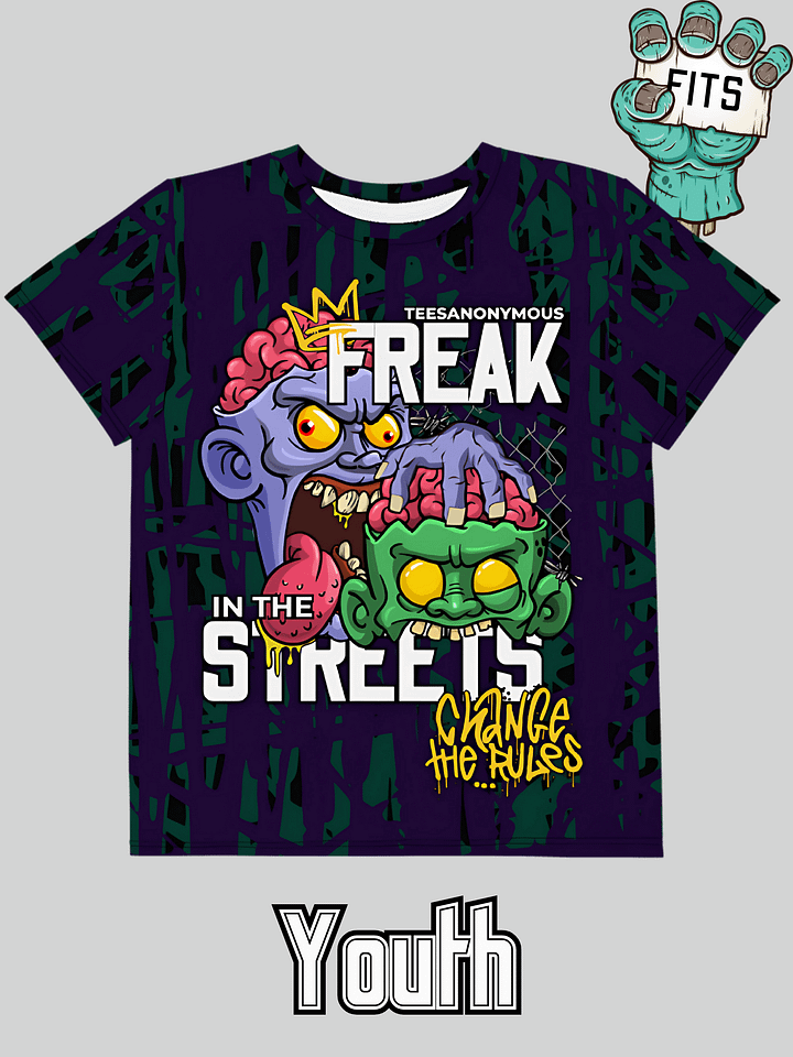 Youth Graphic Tee – Freak in the Streets v10 product image (1)