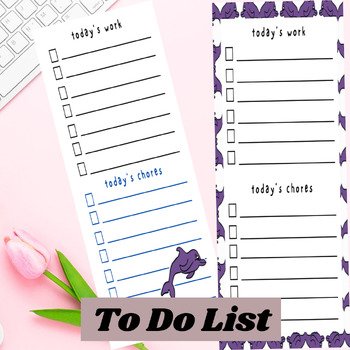 Cute Cartoon Dolphin Themed Printable Stationery Set| Notepad| Daily Schedule product image (2)