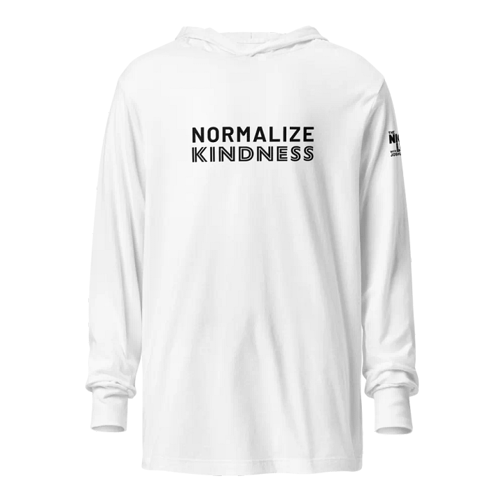 Normalize Kindness Hooded Tee (black text) product image (17)
