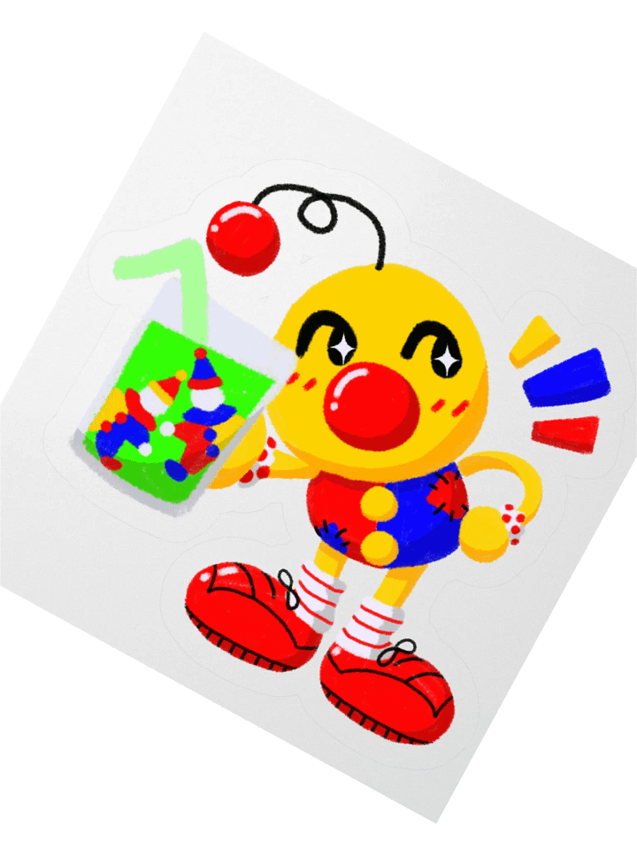 Boyoyoing Clown Soda Sparkles Sticker product image (2)