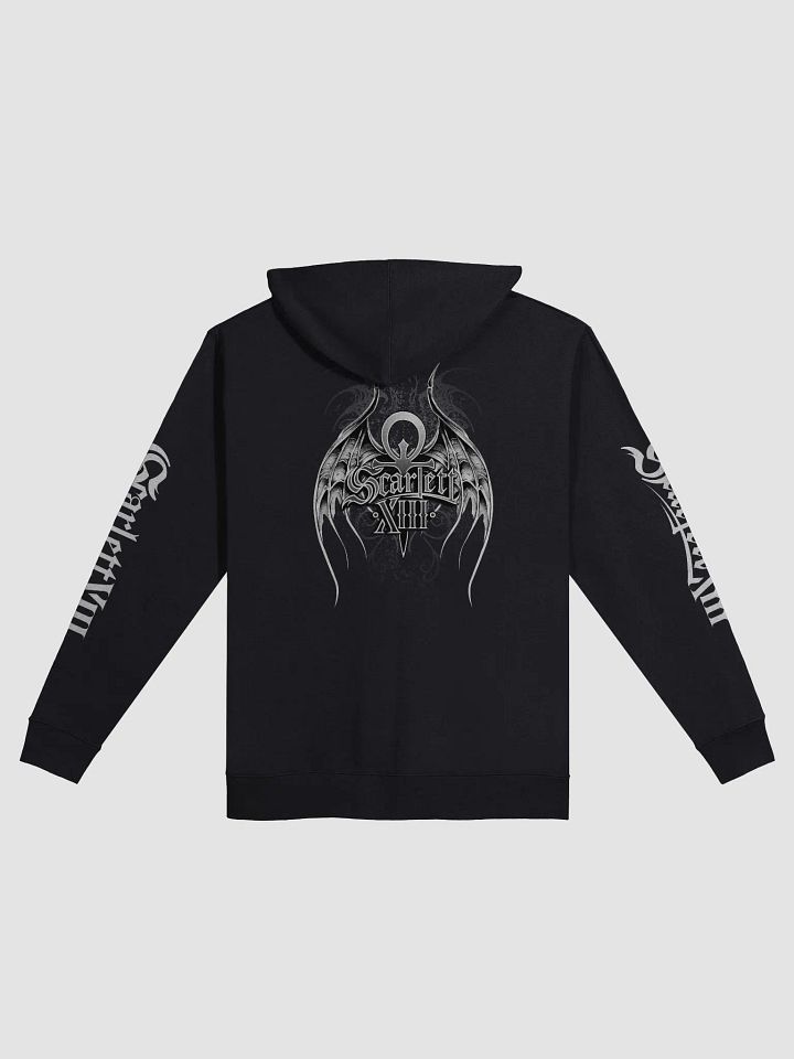 SCARLETT XIII - Pixelated Monochrome Zip-Up Hoodie product image (2)