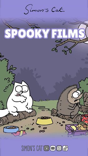 Spooky Films for You and your Cat! Watch by clicking the Link in our Bio! 🎃