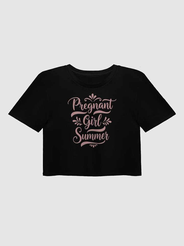 Pregnant Girl Summer - Cute Pregnancy Announcement Crop Top for Moms-to-Be product image (1)