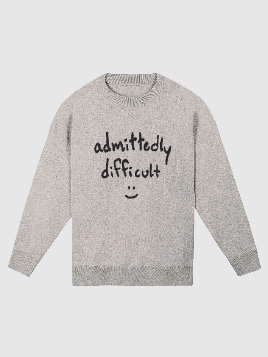 admittedly difficult (taupe and black) knitwear relaxed crewneck product image (1)