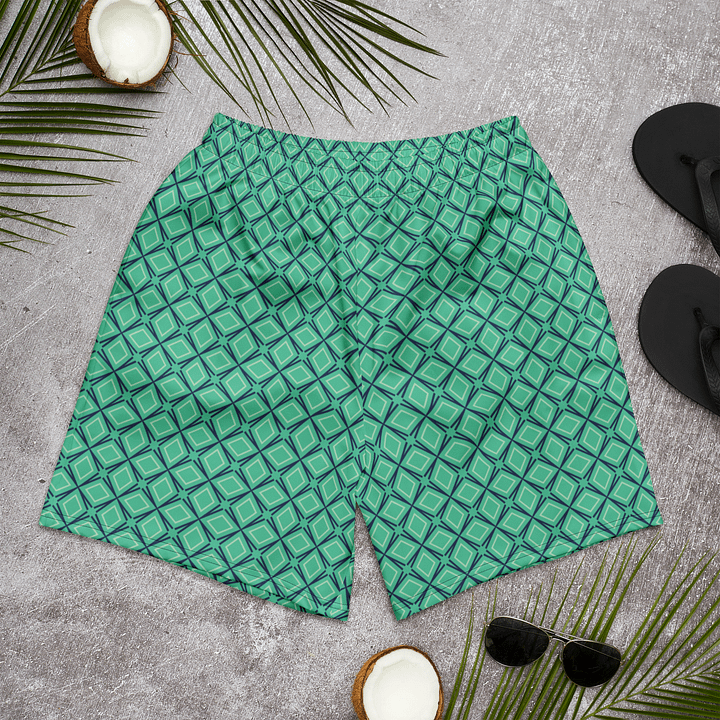 Geometric Illusion All Over Print Unisex Athletic Long Shorts product image (2)