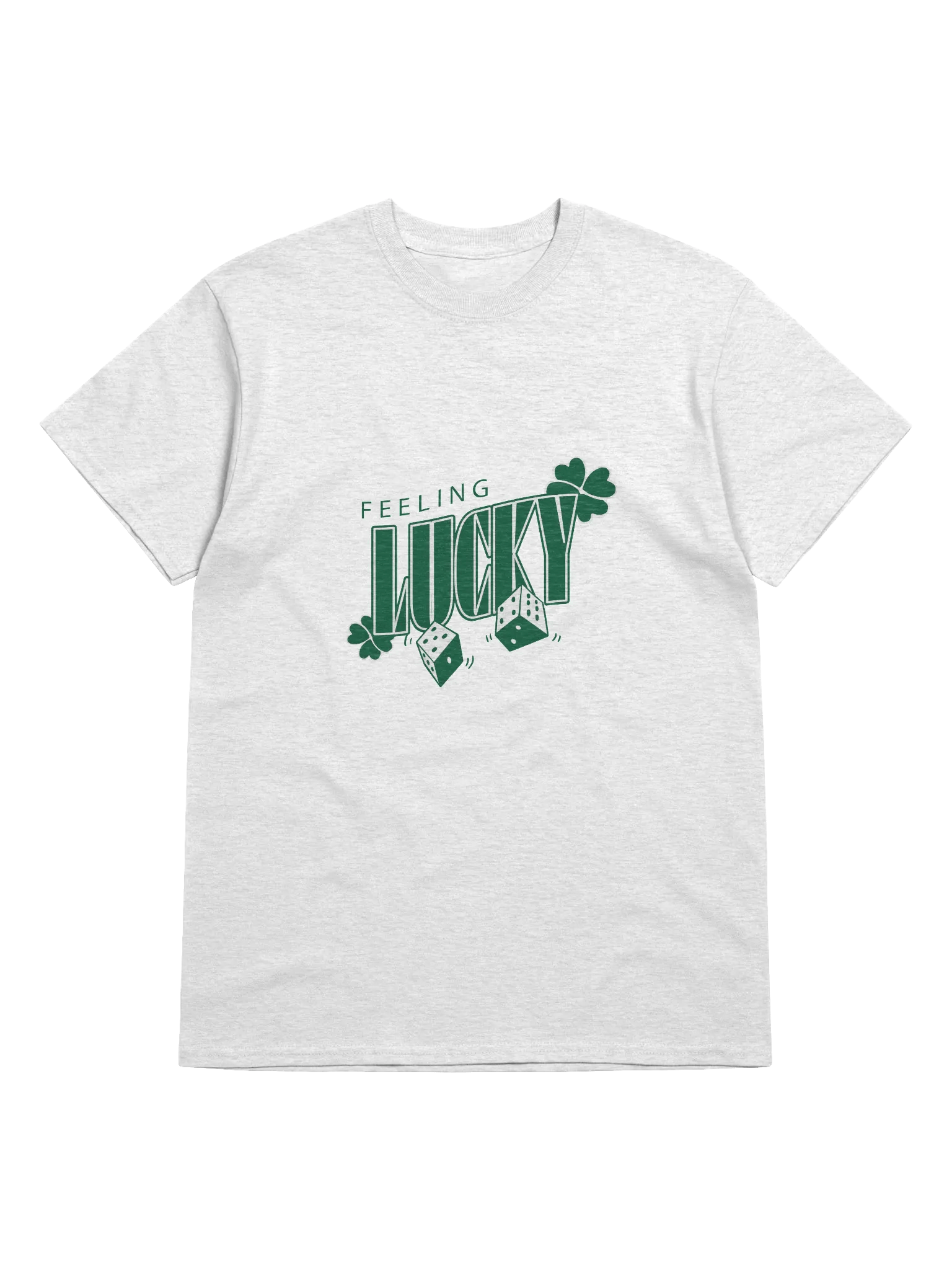 Feeling Lucky T-Shirt | Minimalist St. Patrick’s Day Dice & Shamrock Tee product image (1)