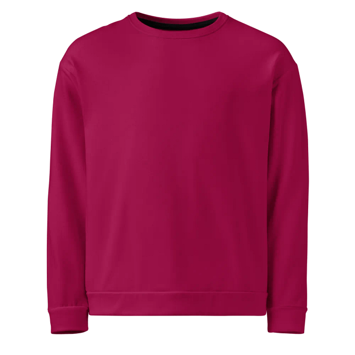 Plain Dark Red Light Summer Unisex Recycled Polyester Heavyweight Premium Sweatshirt by Treasure Pie product image (1)