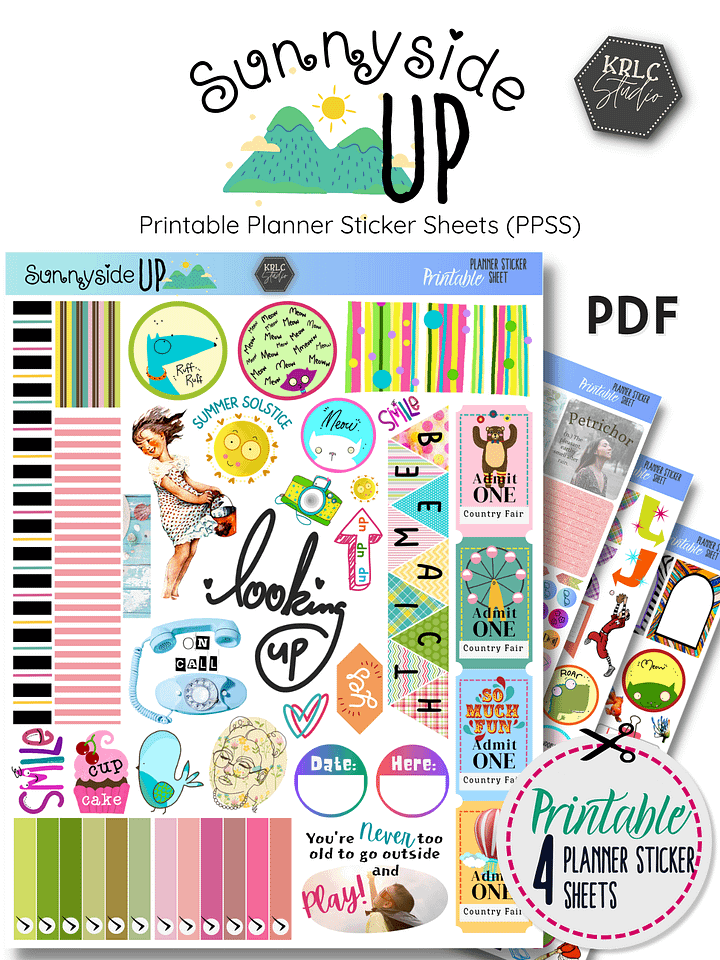 Sunnyside UP - Printable Planner Sticker Sheets product image (1)