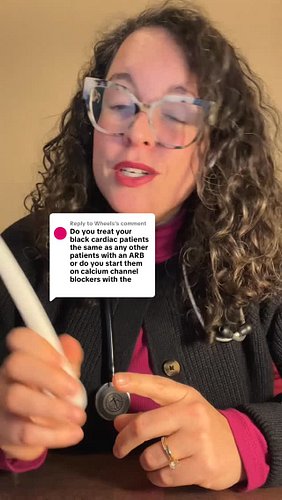 I do not change meds based on patient race and the most recent aha guidelines don’t recommend doing that either when managing...