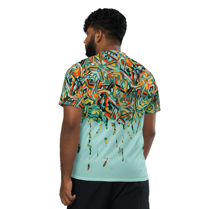 Colorful Destruction | Recycled Unisex Sports Jersey product image (2)