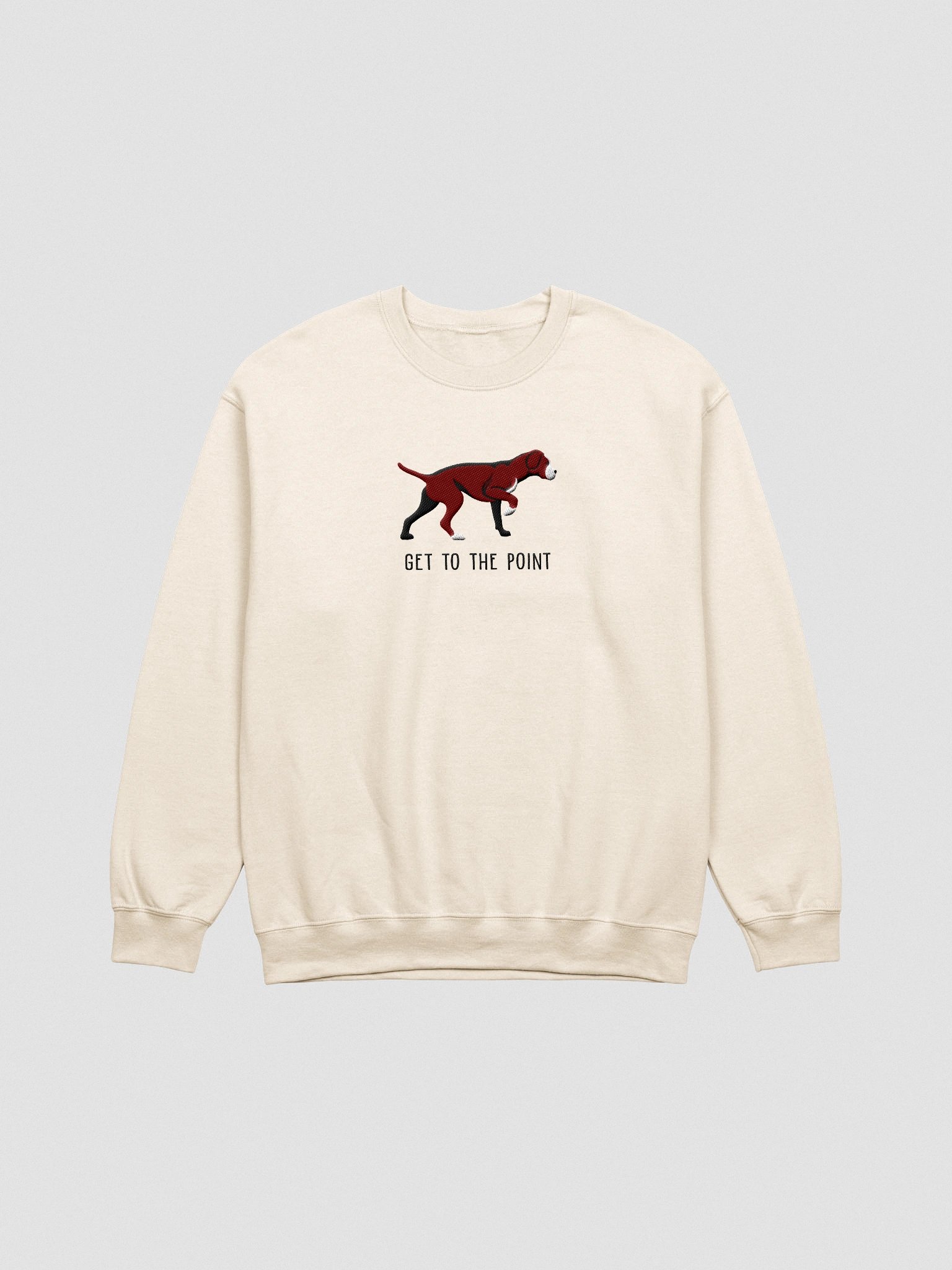 Get to the Point Sweatshirt (Embroidered) of a Portuguese Pointer(Brown) product image (4)