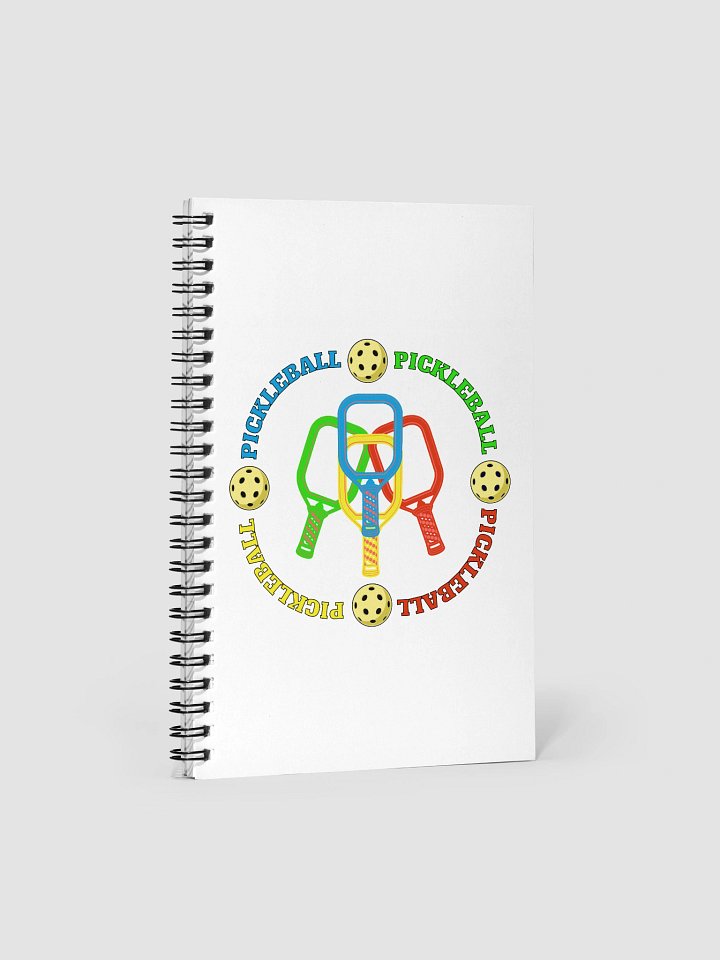 Pickleball Four Circle Colors Paddles Spiral Notebook product image (2)