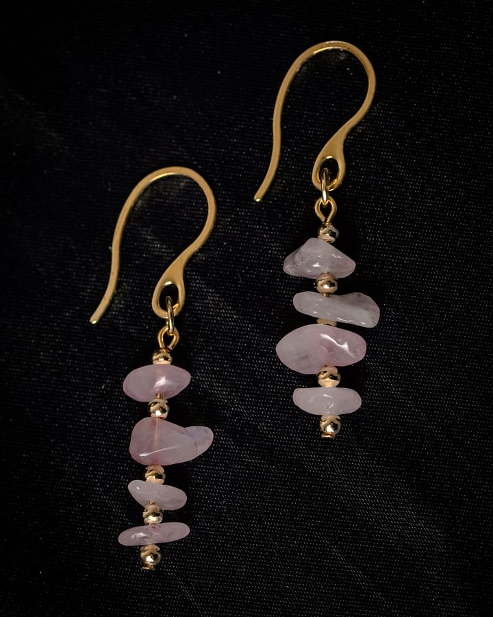 Rose Quartz Earrings product image (1)
