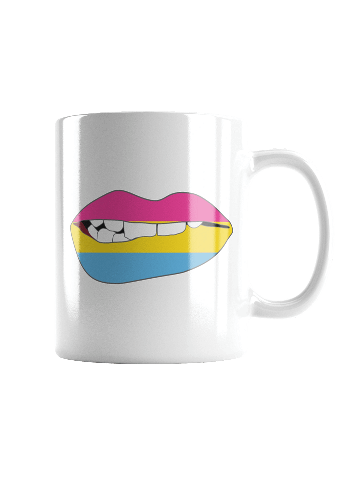 Pansexual Pride Flag Biting Lips Mug product image (1)