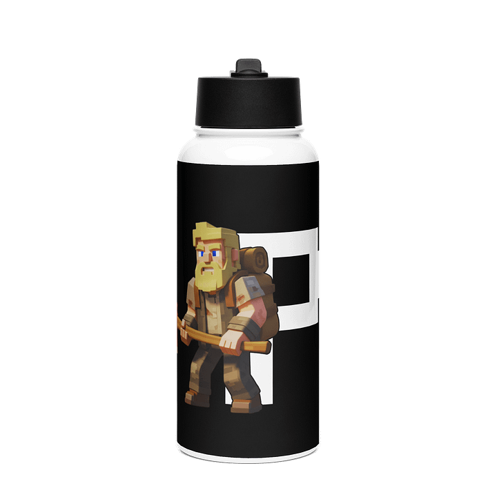Patient PixelZ P Logo Stainless Steel Bottle (Black/White) product image (1)