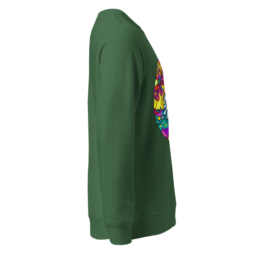 Vibrant Swirls Organic Sweatshirt - Wave at Sunset product image (18)