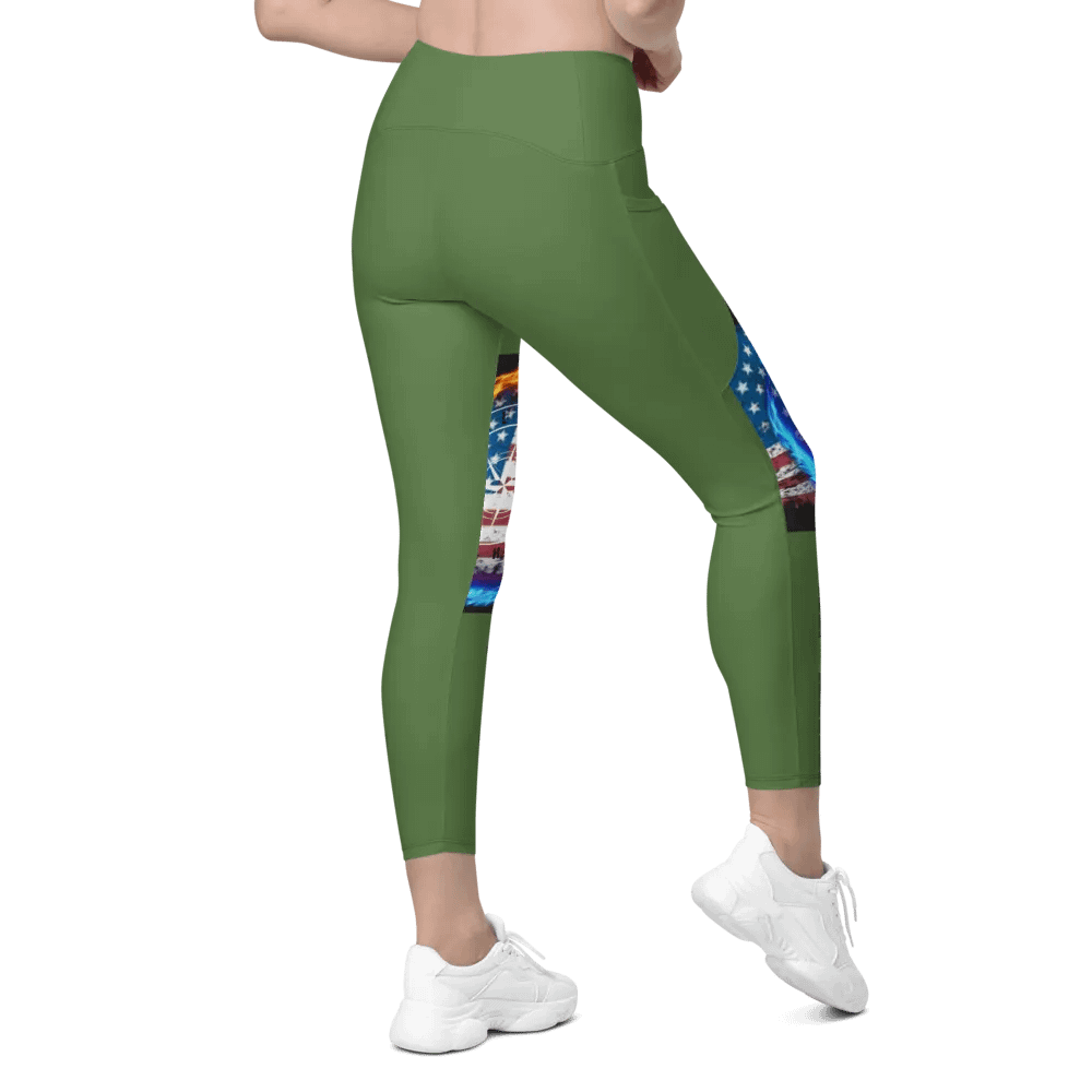 Leggings w pockets fern green product image (8)