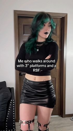 I swear I look mean but I promise I’m nice! (I’m actually afraid of human interaction🤩)
-
-
#altgirl #alt #gymgirl #gothic #g...